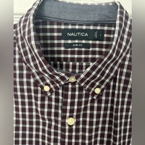 Men’s Nautica Long Sleeve Slim Fit Dress Shirt size large